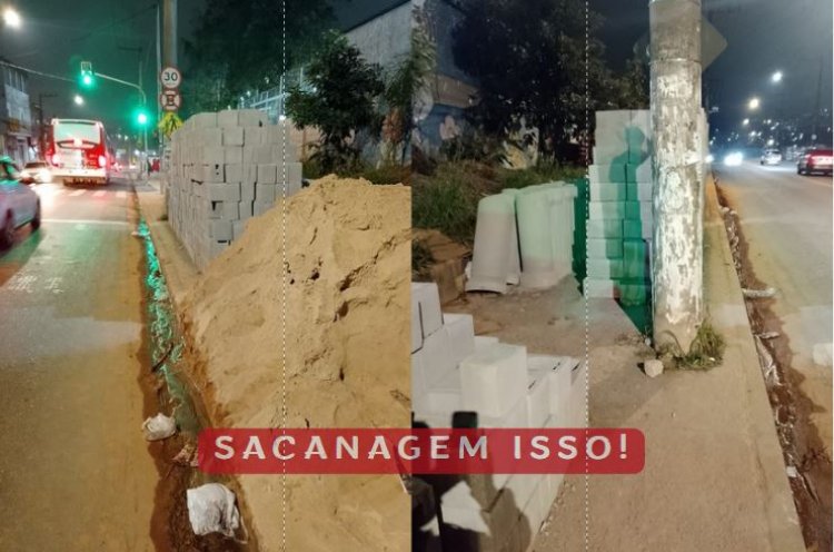 Desrespeito geral em obras da escola Olavo Hansen, na região do Jardim Lisboa. Leia e entenda!